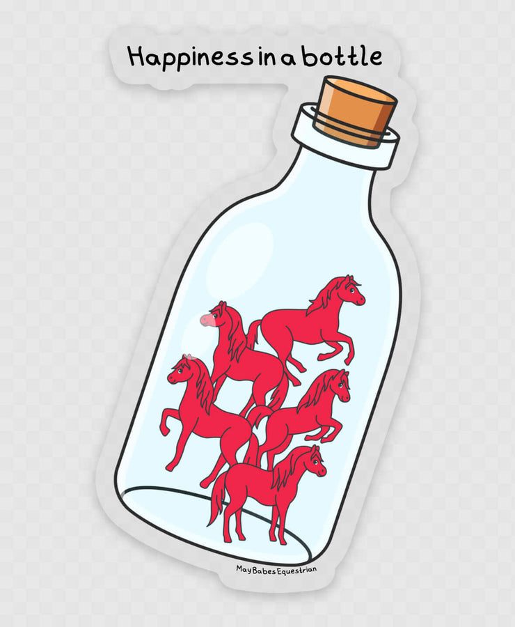 Happiness in a Bottle vinyl sticker